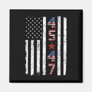 45 47 Trump Präsident Amtseinführung USA Retro Tru Magnet