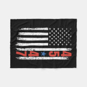 45 47 Trump Präsident Vintage amerikanische Flagge Fleecedecke (Vorderseite (Horizontal))