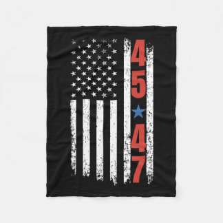 45 47 Trump Präsident Vintage amerikanische Flagge Fleecedecke