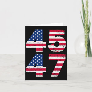 45 47 Trump Präsident Vintage amerikanische Flagge Karte