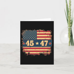 45 47 Trump Präsident Vintage amerikanische Flagge Karte