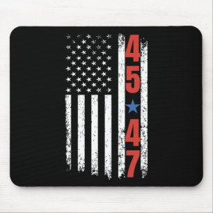 45 47 Trump Präsident Vintage amerikanische Flagge Mousepad