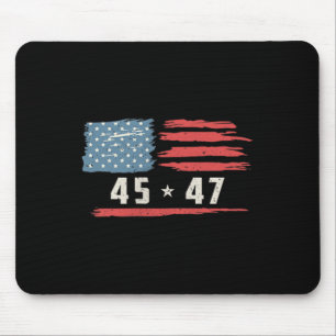 45 47 Trump Präsident Vintage amerikanische Flagge Mousepad
