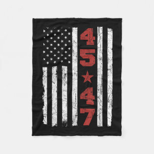 45 47 Trump Vintag US-Flagge 2025 Präsident Electi Fleecedecke