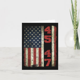 45 47 Trump Vintag US-Flagge 2025 Präsident Electi Karte