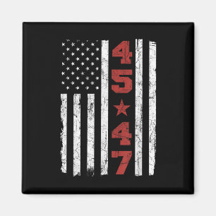 45 47 Trump Vintag US-Flagge 2025 Präsident Electi Magnet