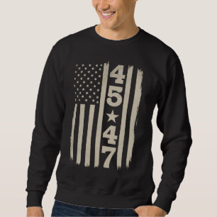 45 47 Trump Vintag USA Flag 47. Präsident Sweatshirt