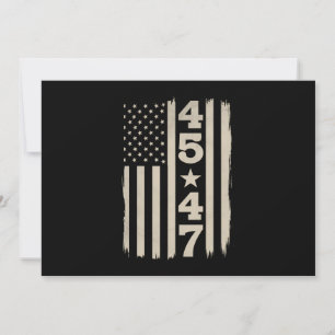 45 47 Trump Vintage USA-Flagge 47. Präsident Einladung