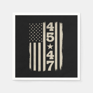45 47 Trump Vintage USA-Flagge 47. Präsident Serviette
