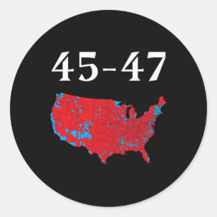45 47 Trump Wahlplan 2024 Runder Aufkleber