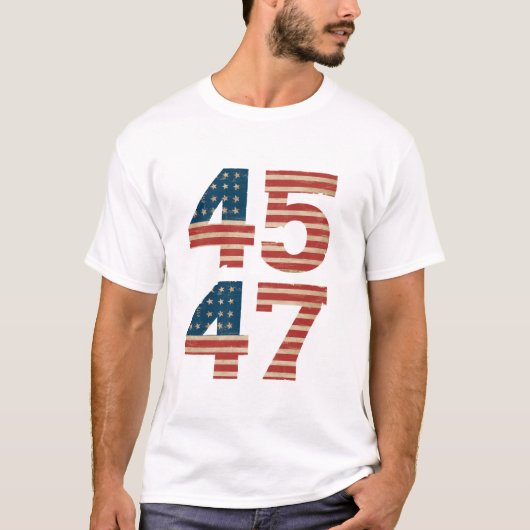 45 47 US-Flagge T-Shirt (Vorderseite)