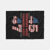 45 47 Versprechen Behalten Präsident Trump Fleecedecke (Vorderseite (Horizontal))