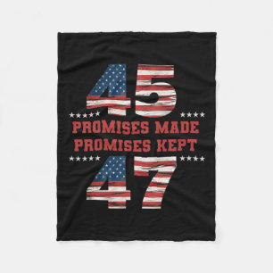 45 47 Versprechen Behalten Präsident Trump Fleecedecke