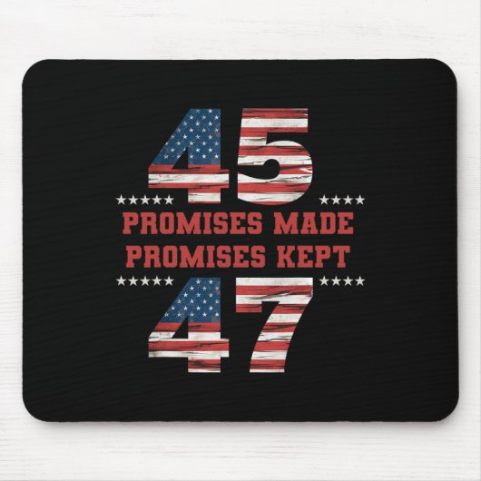 45 47 Versprechen Behalten Präsident Trump Mousepad (Vorne)