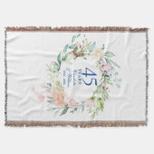 45. 65. Hochzeitstag Blumengarland Decke (Vorderseite)