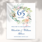 45 - 65. Hochzeitstag Blumenzeichen Poster