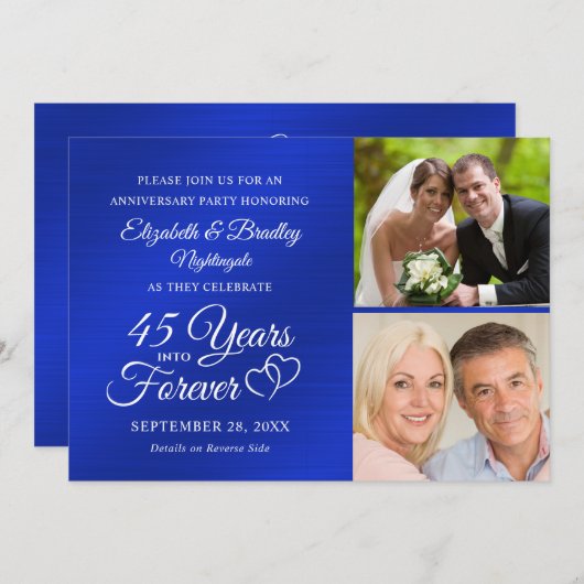45. 65. Jubiläum HARTJAHRE INTO FOREVER Einladung (Vorne/Hinten)