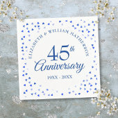 45. 65. Jubiläum Liebe Hearts Confetti Serviette