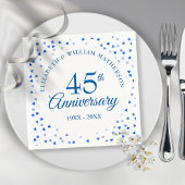 45. 65. Jubiläum Liebe Hearts Confetti Serviette