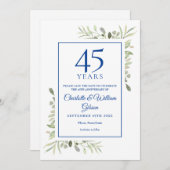 45. 65. Jubiläum Save the Date Grüne Einladung (Vorne/Hinten)