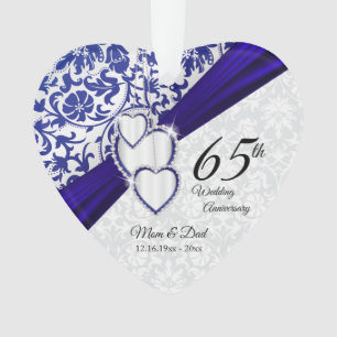 45. / 65. Saphir-Hochzeitsjubiläums-Andenken Ornament