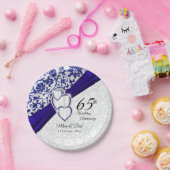 45./65. Saphire Hochzeitstag Pappteller (Party)