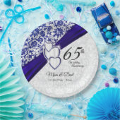 45./65. Sapphire Blue Wedding Anniversary Pappteller (Party)