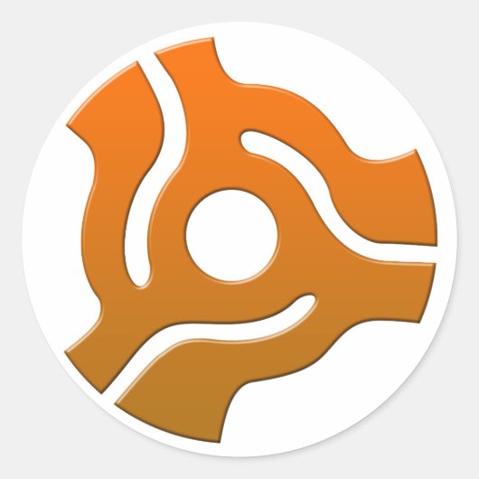 45 Adapter - Turntable Vinyl Record DJ Disk Jockey Runder Aufkleber (Vorderseite)