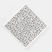 45. Age Random Number Pattern Schwarz/Weiß Serviette (Ecke)