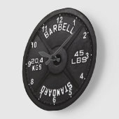 45 Barbell Clock Große Wanduhr (Winkel)