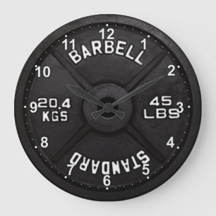 45 Barbell-Uhr Große Wanduhr