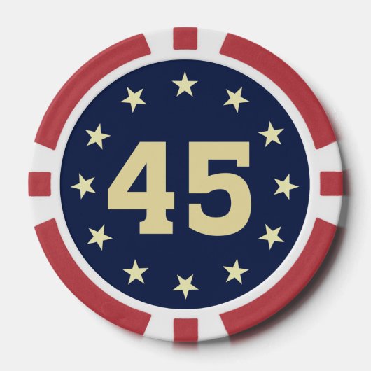"45" EMBLEM DESIGN POKER CHIPS (Vorderseite)
