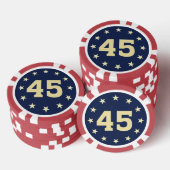 "45" EMBLEM DESIGN POKER CHIPS (Stapel)