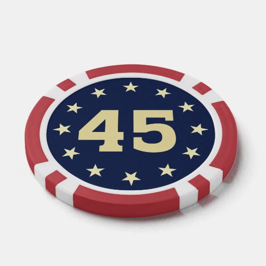 "45" EMBLEM DESIGN POKER CHIPS (Einzeln)