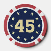 "45" EMBLEM DESIGN POKER CHIPS (Rückseite)