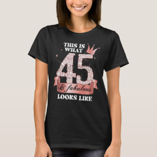 45 & Fabulous I Black Peach Party Group Candid Pho T-Shirt