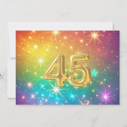 45. Farbenfroher Regenbogenstern Feiertagskarte (Vorderseite)