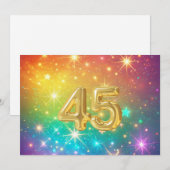 45. Farbenfroher Regenbogenstern Feiertagskarte (Vorne/Hinten)