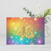 45. Farbenfroher Regenbogenstern Feiertagskarte (Stehend Vorderseite)