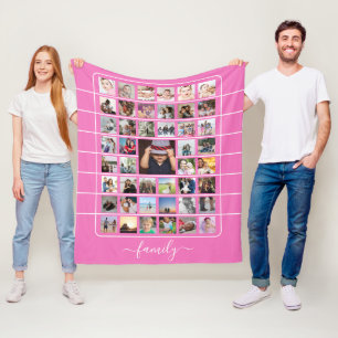 45 FotoCollage Einzigartiges Personalisiertes DIY  Fleecedecke