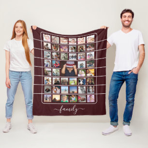 45 FotoCollage Einzigartiges Personalisiertes DIY  Fleecedecke