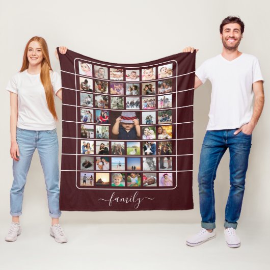 45 FotoCollage Einzigartiges Personalisiertes DIY  Fleecedecke (Beispiel)
