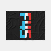 45! Funny Minimalistisch Anti-trump F45 Graphic Fleecedecke (Vorderseite (Horizontal))