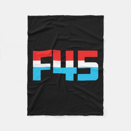45! Funny Minimalistisch Anti-trump F45 Graphic Fleecedecke (Vorderseite)