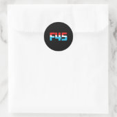 45! Funny Minimalistisch Anti-trump F45 Graphic Runder Aufkleber (Tasche)