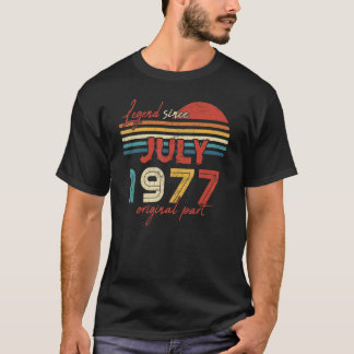 45 Geburtsdatum seit Juli 1977 Original Teil T-Shirt