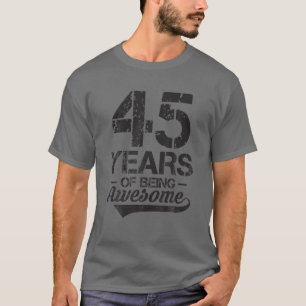 45. Geburtstag 45 Jahre Alt Vintage 45 Jahre Bei T-Shirt