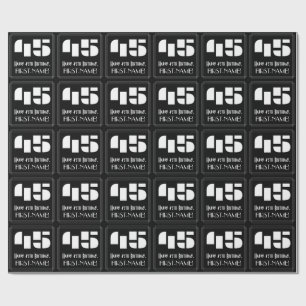 45. Geburtstag: Art Deco inspiriertes Aussehen "45 Geschenkpapier