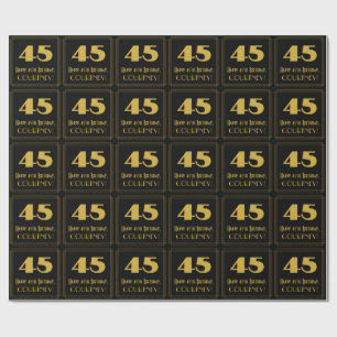45. Geburtstag – Art Deco inspiriertes Aussehen "4 Geschenkpapier