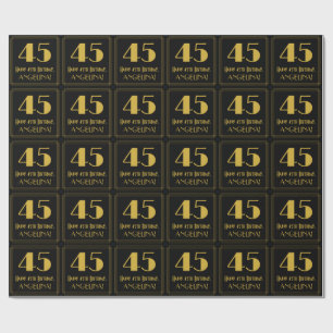 45. Geburtstag ~ Art Deco inspiriertes Aussehen "4 Geschenkpapier